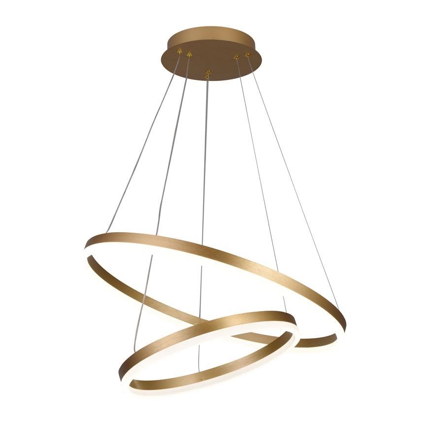 Brilagi - LED regulējama piekaramā lustra uz troses CIRCLE LED/70W/230V 3000-6500K Ø 60 cm zelta + tālvadības pults