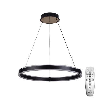 Brilagi - LED dimmējama lustra uz troses CIRCLE LED/85W/230V 3000-6500K diam. 60 cm melna/zelta + tālvadības pults