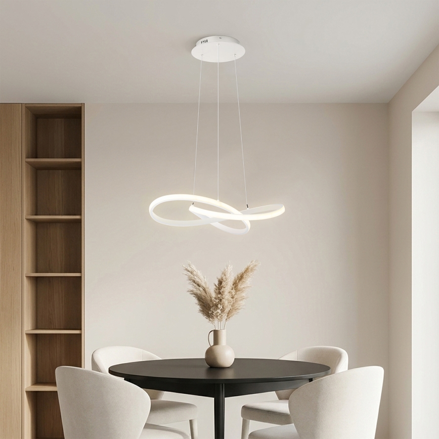 BRILAGI - LED regulējama lustra uz troses INFINITY LED/55W/230V 3000-6000K 50x50 cm balta + ar tālvadības pulti