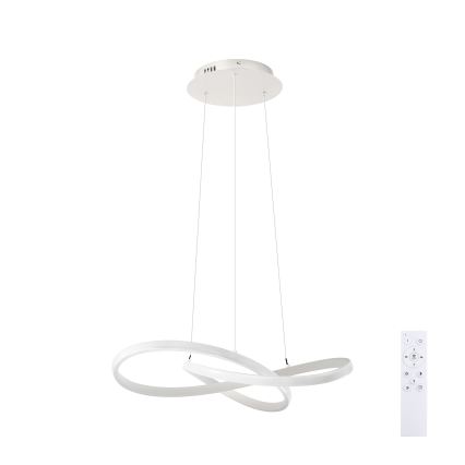 Brilagi - LED regulējama lustra uz troses INFINITY LED/55W/230V 3000-6000K 50x50 cm balta + ar tālvadības pulti