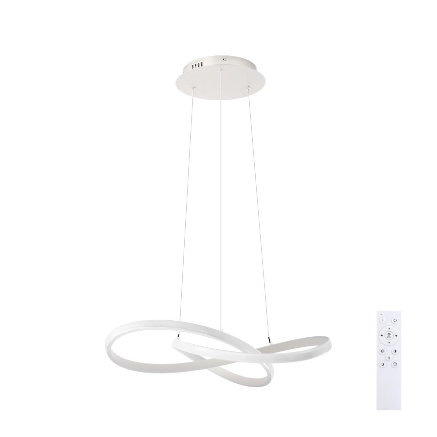 Brilagi - LED regulējama lustra uz troses INFINITY LED/55W/230V 3000-6000K 50x50 cm balta + ar tālvadības pulti