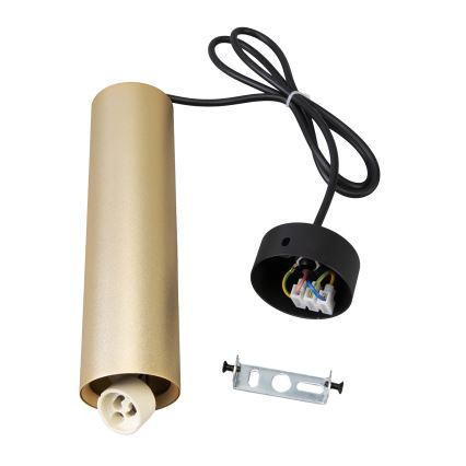 Brilagi - LED RGBW dimmējama lustra uz troses SELE 1xGU10/4,8W/230V 3000K melna/zelta + tālvadības pults