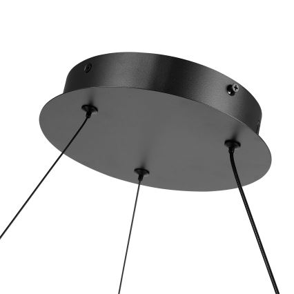 Brilagi - Regulējama LED lustra uz troses TWISTER LED/105W/230V 3000-6000K Ø 100 cm melna + ar tālvadības pulti