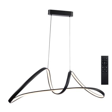 Brilagi - LED regulējama lustra uz kabeļa TWISTER LED/60W/230V 3000-6000K melna + tālvadība