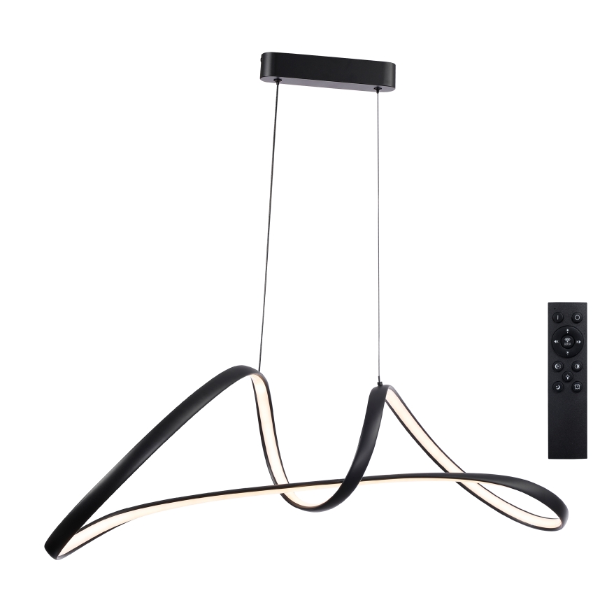 Brilagi - LED regulējama lustra uz kabeļa TWISTER LED/60W/230V 3000-6000K melna + tālvadība