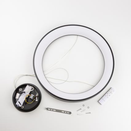 Brilagi - Regulējama LED lustra uz troses FALCON II LED/99W/230V 3000-6500K Ø 60 cm melna + tālvadības pults