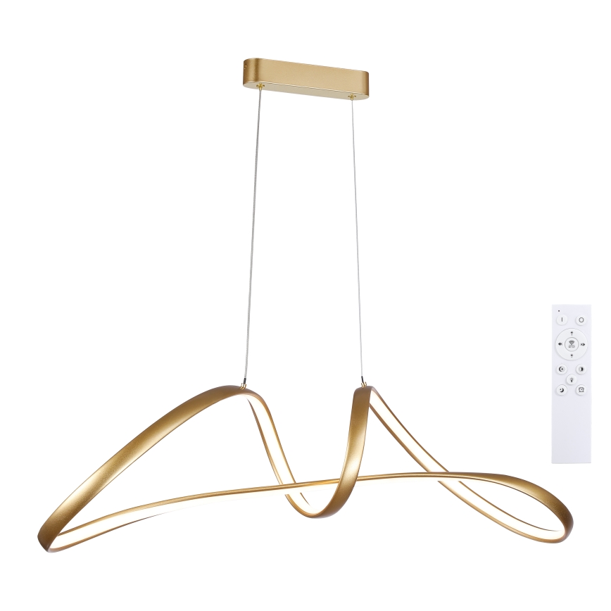Brilagi - LED regulējama lustra uz kabeļa TWISTER LED/60W/230V 3000-6000K zelta krāsā + tālvadības pults