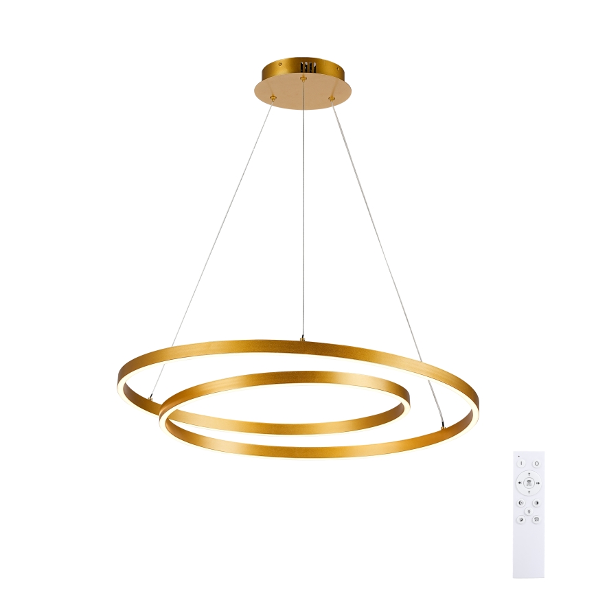 BRILAGI - LED regulējama pakaramā lampa uz troses TWISTER LED/75W/230V 3000-6000K Ø 70 cm zelta + tālvadība