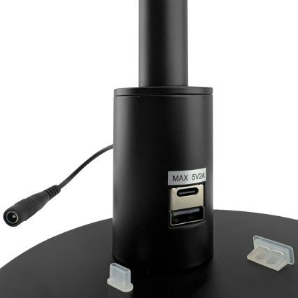 Brilagi - LED regulējama skārienvadāma galda lampa ar USB portiem VARIO LED/7W/230V 3000-6500K CRI 96 melna