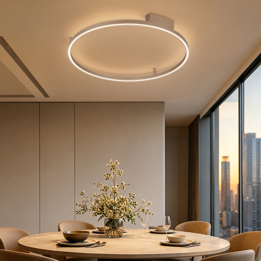 BRILAGI - Regulējams LED griestu gaismeklis PORTOFINO LED/60W/230V 3000-6000K diametrs 80 cm bēšs + ar tālvadības pulti