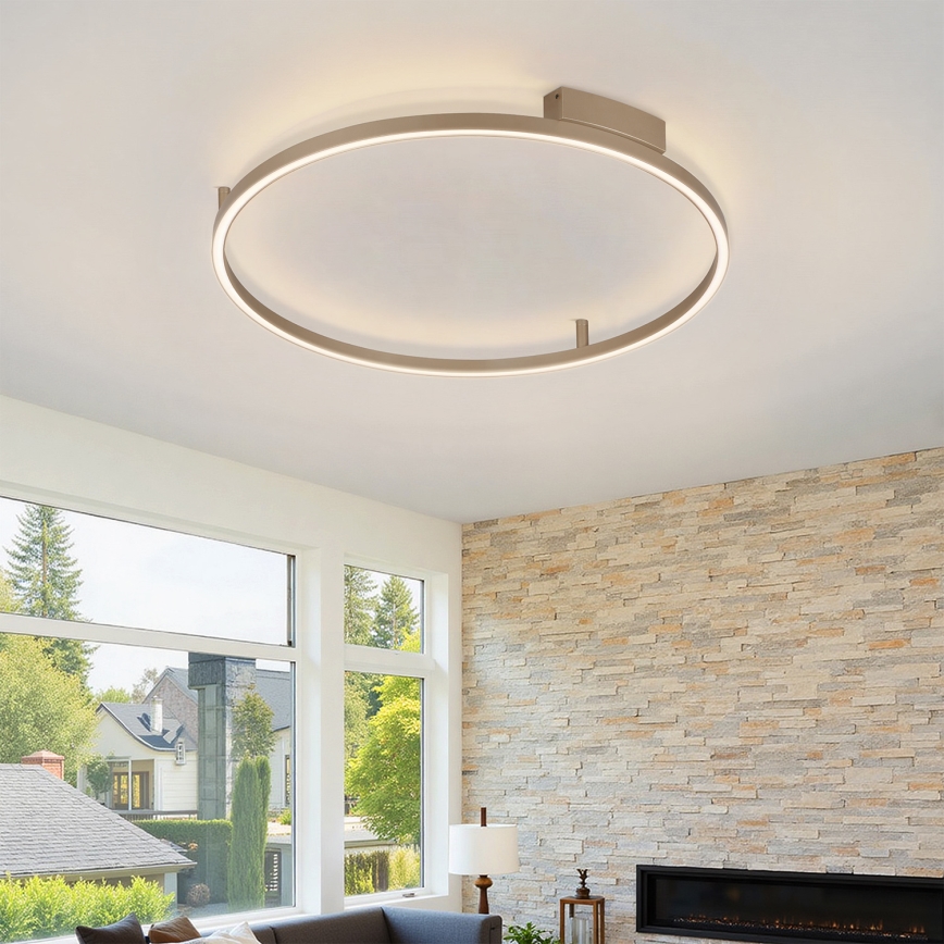 BRILAGI - Regulējams LED griestu gaismeklis PORTOFINO LED/60W/230V 3000-6000K diametrs 80 cm bēšs + ar tālvadības pulti