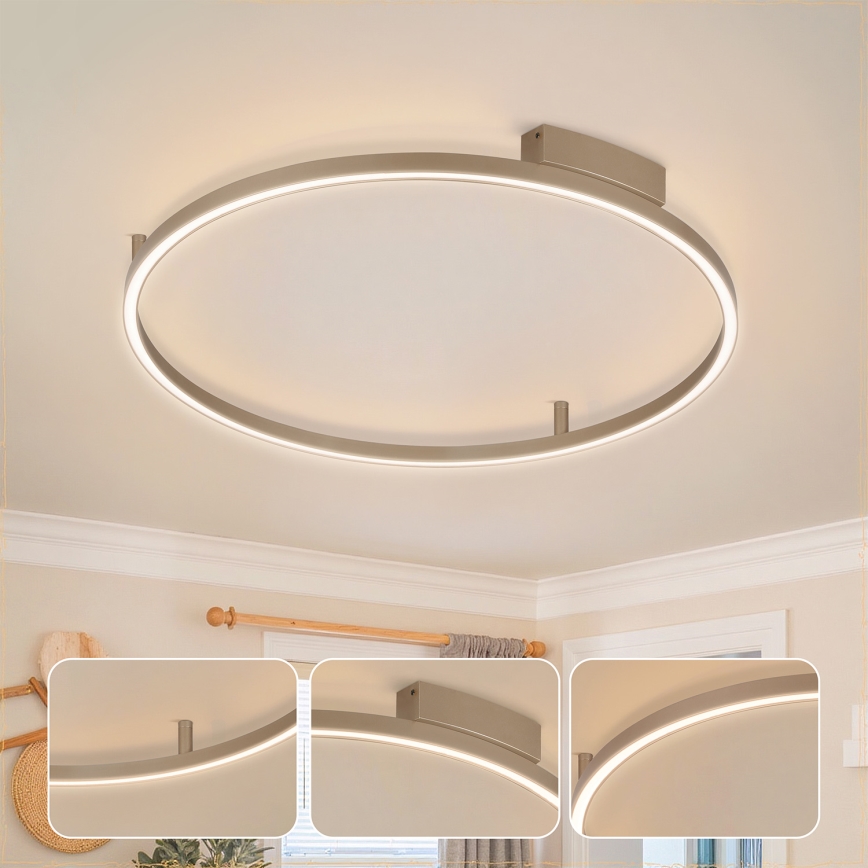 BRILAGI - Regulējams LED griestu gaismeklis PORTOFINO LED/60W/230V 3000-6000K diametrs 80 cm bēšs + ar tālvadības pulti