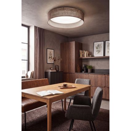 BRILAGI - LED aptumšojams griestu gaismeklis VELVET SMARTIX LED/36W/230V 3000-6000K diametrs 55 cm brūns Wi-Fi Tuya Beacon + tālvadība