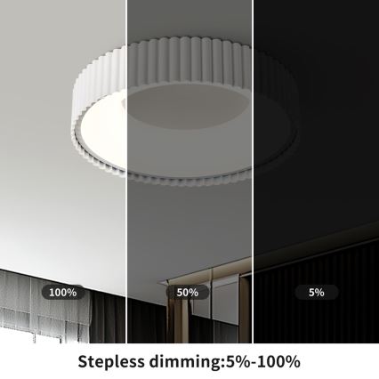BRILAGI - LED regulējams griestu gaismeklis FALCON MODERN LED/30W/230V 3000-6000K pr. 40 cm balts + tālvadība