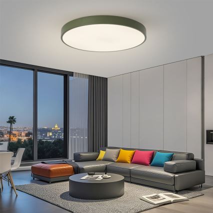 Brilagi - Ar regulējamu spilgtumu LED gaismeklis POOL SMART LED/100W/230V Ø 80 cm 3000-6000K Wi-Fi Tuya + tālvadība zaļš