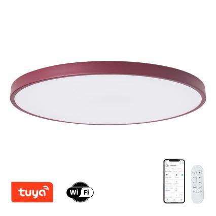 Brilagi - LED regulējams gaismeklis POOL SMART LED/128W/230V Ø 100 cm Wi-Fi Tuya + tālvadība, burgundijas krāsa