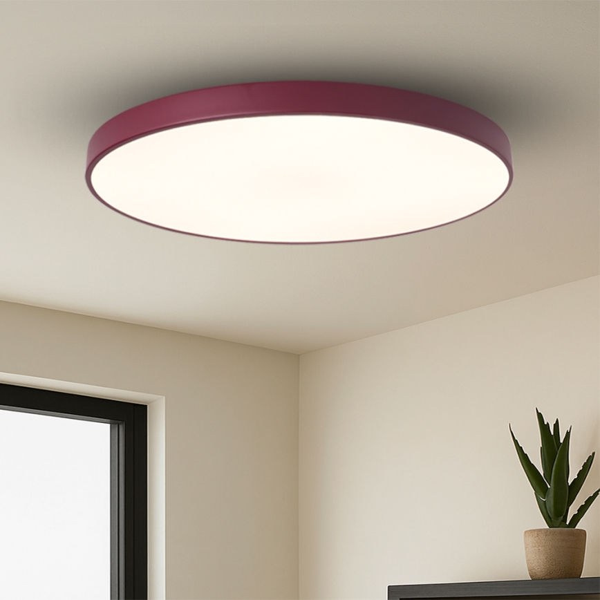 Brilagi - regulējams LED gaismeklis POOL SMART LED/128W/230V Ø 100 cm 3000–6000K Wi‑Fi Tuya + tālvadības pults, burgundijas krāsa