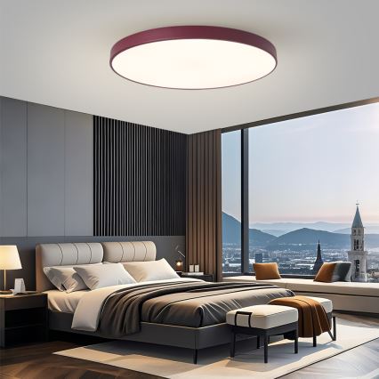 Brilagi - regulējams LED gaismeklis POOL SMART LED/128W/230V Ø 100 cm 3000–6000K Wi‑Fi Tuya + tālvadības pults, burgundijas krāsa