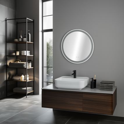 Brilagi - LED vannas istabas apsildāmais spogulis AVA ECO LED/11,5W/230V Ø 60 cm IP44 CRI 90 ar regulējamu spilgtumu + CCT