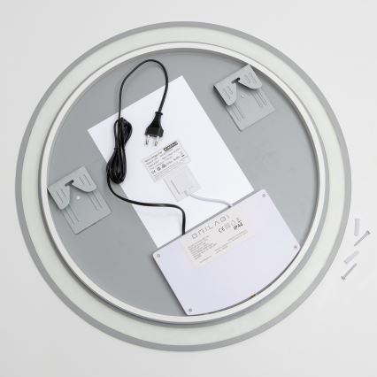 Brilagi - LED vannas istabas apsildāmais spogulis AVA ECO LED/11,5W/230V Ø 60 cm IP44 CRI 90 ar regulējamu spilgtumu + CCT