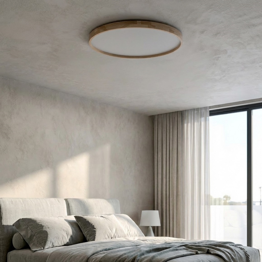BRILAGI - Regulējama LED griestu lampa ALSON LED/72W/230V 3000-6500K ozols Ø 78 cm + tālvadības pults