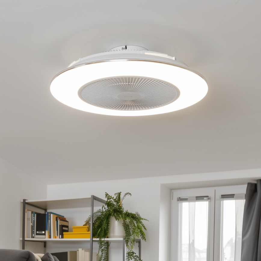 Brilagi - LED Regulējams gaismeklis ar ventilatoru AURA LED/38W/230V 3000-6000K balts + tālvadības pults