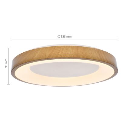 Brilagi - regulējama LED griestu lampa DORIA LED/60W/230V 3000-6500K Ø 60 cm + ar tālvadības pulti