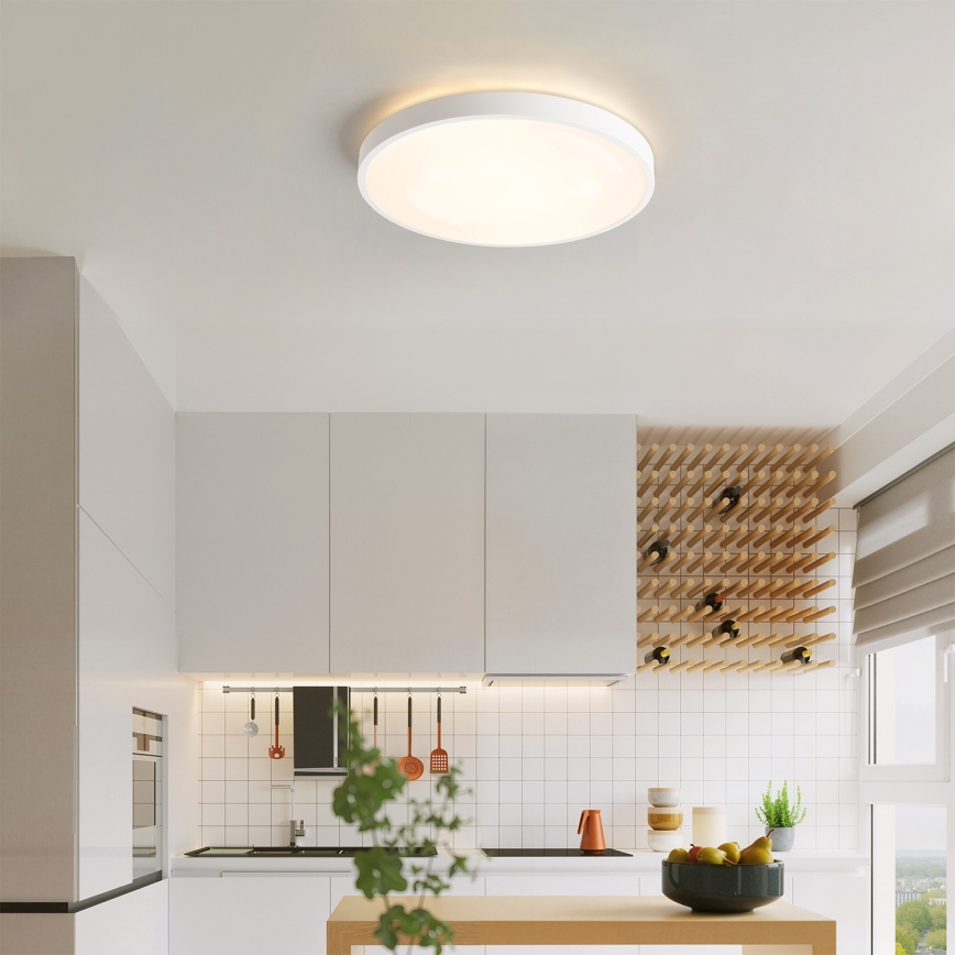 Brilagi - LED regulējams griestu gaismeklis GLASS POOL DOUBLE LED/48W/230V 3000-6000K 40 cm, balts + ar tālvadības pulti