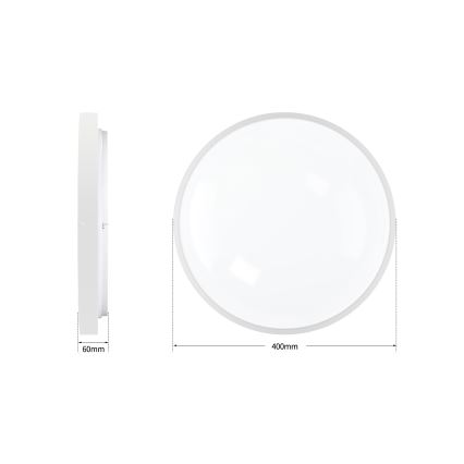 Brilagi - LED regulējams griestu gaismeklis GLASS POOL DOUBLE LED/48W/230V 3000-6000K 40 cm, balts + ar tālvadības pulti