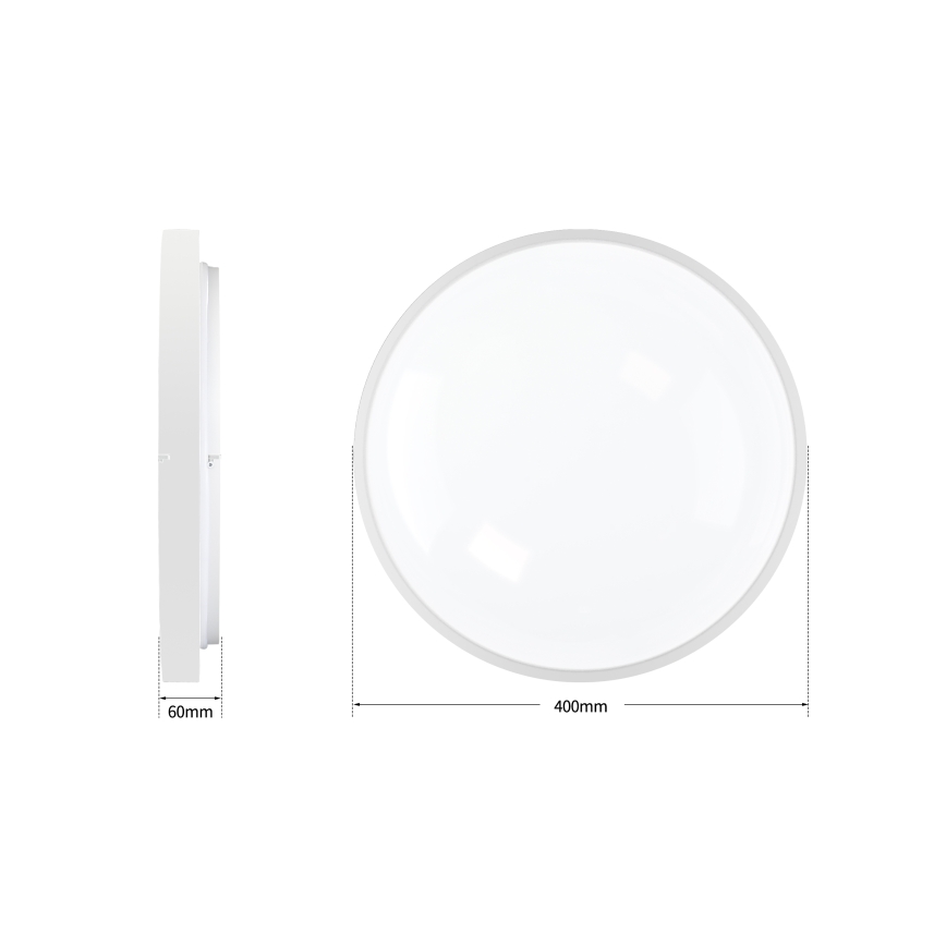 Brilagi - LED regulējams griestu gaismeklis GLASS POOL DOUBLE LED/48W/230V 3000-6000K 40 cm, balts + ar tālvadības pulti