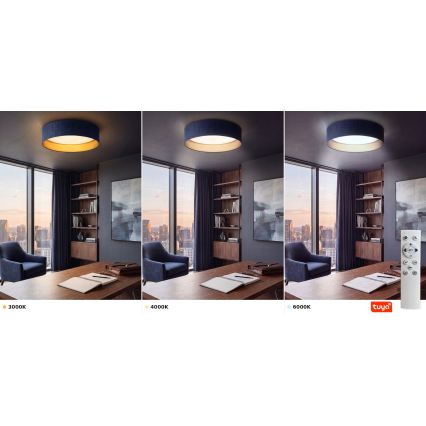 Brilagi - LED aptumšojama griestu lampa VELVET SMARTIX STARS LED/24W/230V 3000–6000K Ø 45 cm zila/zelta Wi‑Fi Tuya Beacon + tālvadības pults