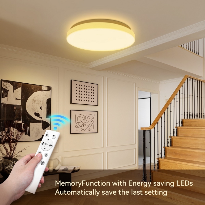 Brilagi - LED griestu lampa ar regulējamu spilgtumu MILKY WAY LED/24W/230V 3000-6500K Ø 38 cm + tālvadības pults