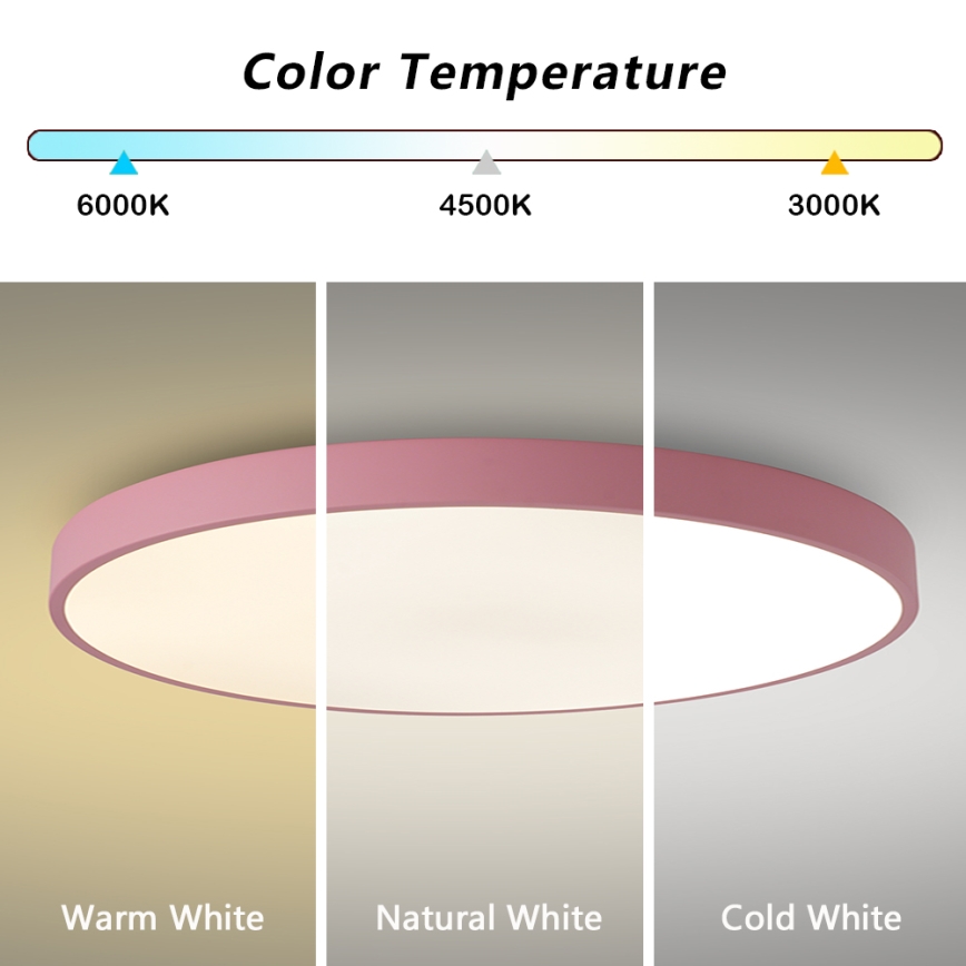 Brilagi - Regulējams LED gaismeklis POOL SMART LED/100W/230V Ø 80 cm 3000-6000K Wi-Fi Tuya + ar tālvadību rozā