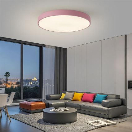 Brilagi - Regulējams LED gaismeklis POOL SMART LED/100W/230V Ø 80 cm 3000-6000K Wi-Fi Tuya + ar tālvadību rozā