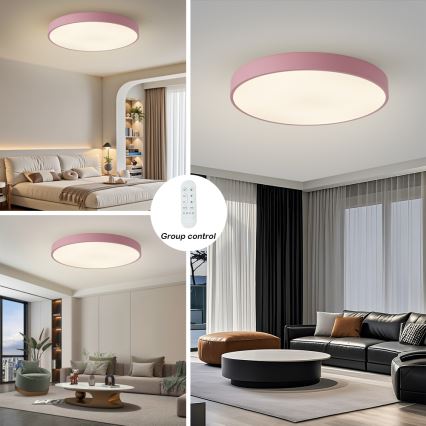 Brilagi - Regulējams LED gaismeklis POOL SMART LED/100W/230V Ø 80 cm 3000-6000K Wi-Fi Tuya + ar tālvadību rozā