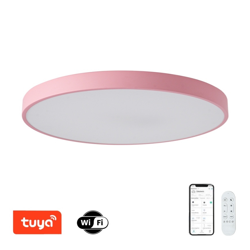 Brilagi - Regulējams LED gaismeklis POOL SMART LED/100W/230V Ø 80 cm 3000-6000K Wi-Fi Tuya + ar tālvadību rozā