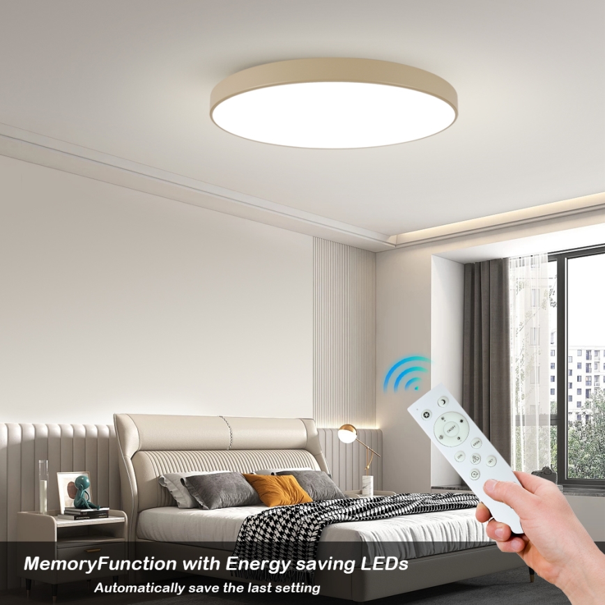 Brilagi - LED regulējams griestu gaismeklis POOL SMART LED/128W/230V 3000-6000K 100 cm bēšs Wi-Fi Tuya + tālvadības pults