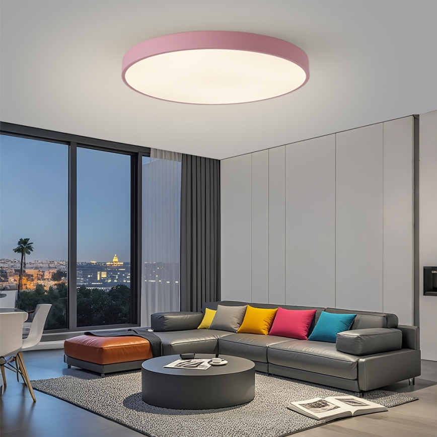 Brilagi - LED gaismeklis ar regulējamu spilgtumu POOL SMART LED/128W/230V Ø 100 cm, 3000–6000K, Wi‑Fi (Tuya) + tālvadības pults, rozā