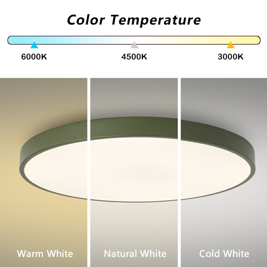 Brilagi - aptumšojams LED gaismeklis POOL SMART LED/128W/230V Ø 100 cm Wi‑Fi Tuya + tālvadība, zaļš