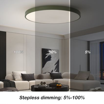 Brilagi - aptumšojams LED gaismeklis POOL SMART LED/128W/230V Ø 100 cm Wi‑Fi Tuya + tālvadība, zaļš