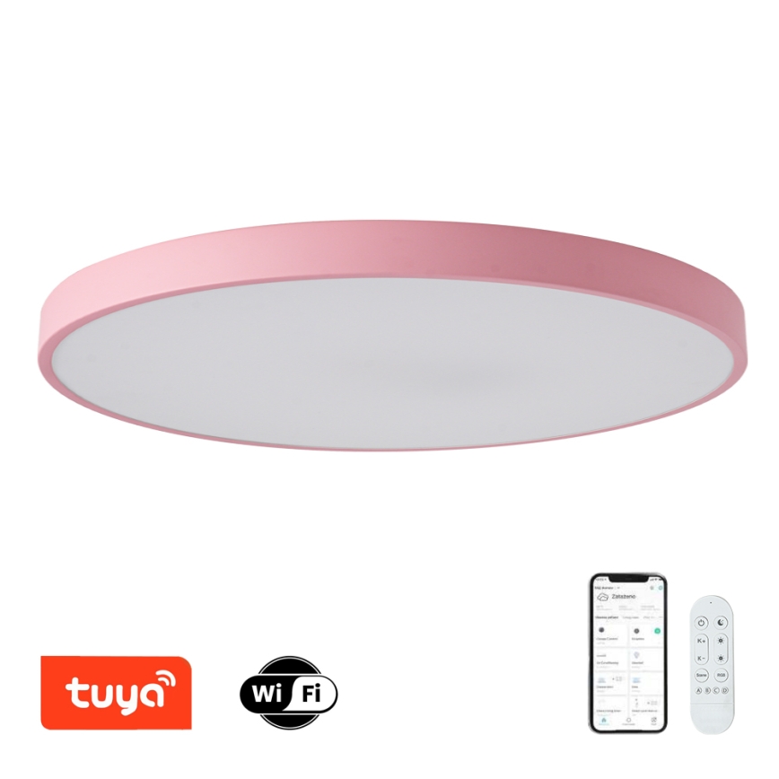 Brilagi - LED dimmējams gaismeklis POOL SMART LED/128W/230V Ø 100 cm Wi-Fi Tuya + tālvadības pults rozā