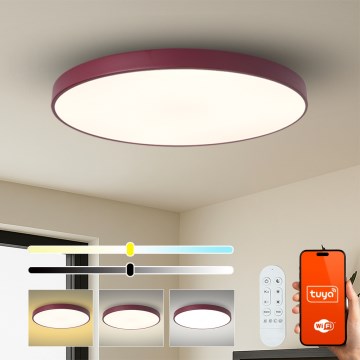 Brilagi - LED regulējams gaismeklis POOL SMART LED/128W/230V Ø 100 cm Wi-Fi Tuya + tālvadība, burgundijas krāsa