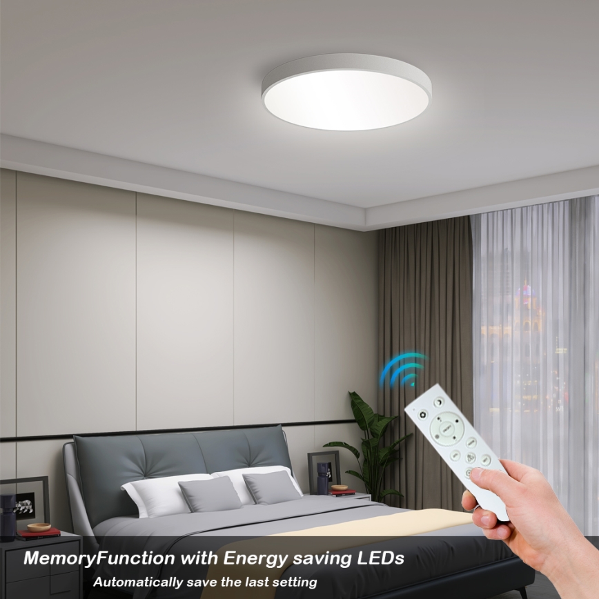 Brilagi - LED aptumšojama griestu lampa POOL SMART LED/48W/230V 40 cm 3000-6000K Wi-Fi Tuya + tālvadība balta