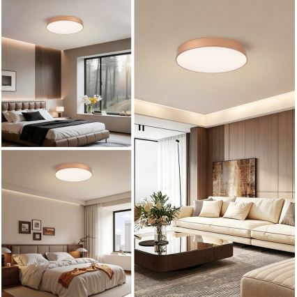 BRILAGI - LED dimējama griestu lampa POOL SMART LED/60W/230V 3000-6000K pr. 50 cm Wi-Fi Tuya vara krāsā + ar tālvadības pulti