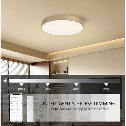 BRILAGI - LED aptumšojams griestu gaismeklis POOL SMART LED/60W/230V 3000-6000K diam. 50 cm Wi-Fi Tuya zelta + tālvadības pults