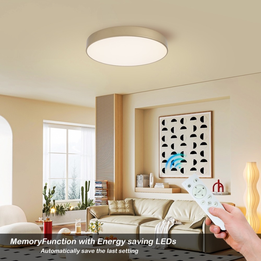 BRILAGI - LED aptumšojams griestu gaismeklis POOL SMART LED/60W/230V 3000-6000K diam. 50 cm Wi-Fi Tuya zelta + tālvadības pults