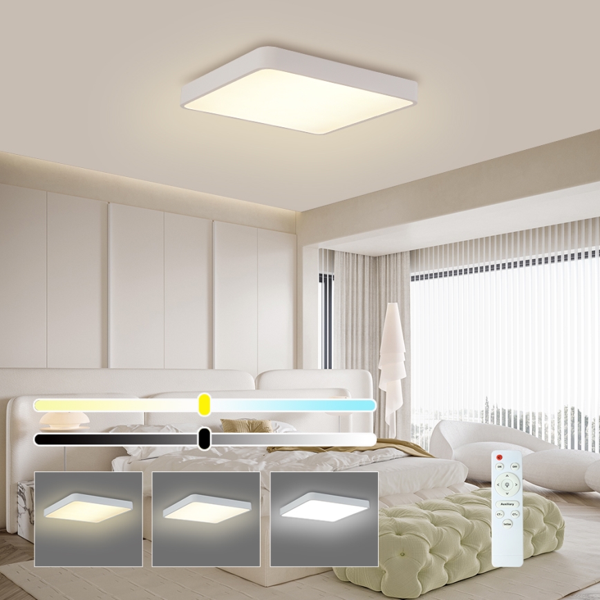 Brilagi - LED regulējams griestu gaismeklis POOL SQUARE LED/36W/230V 3000-6000K 40x40 cm balts + tālvadības pults