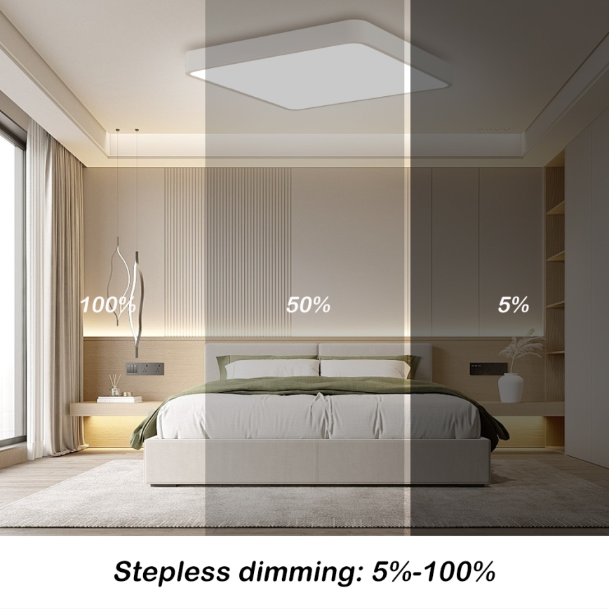 Brilagi - LED regulējams griestu gaismeklis POOL SQUARE LED/36W/230V 3000-6000K 40x40 cm balts + tālvadības pults