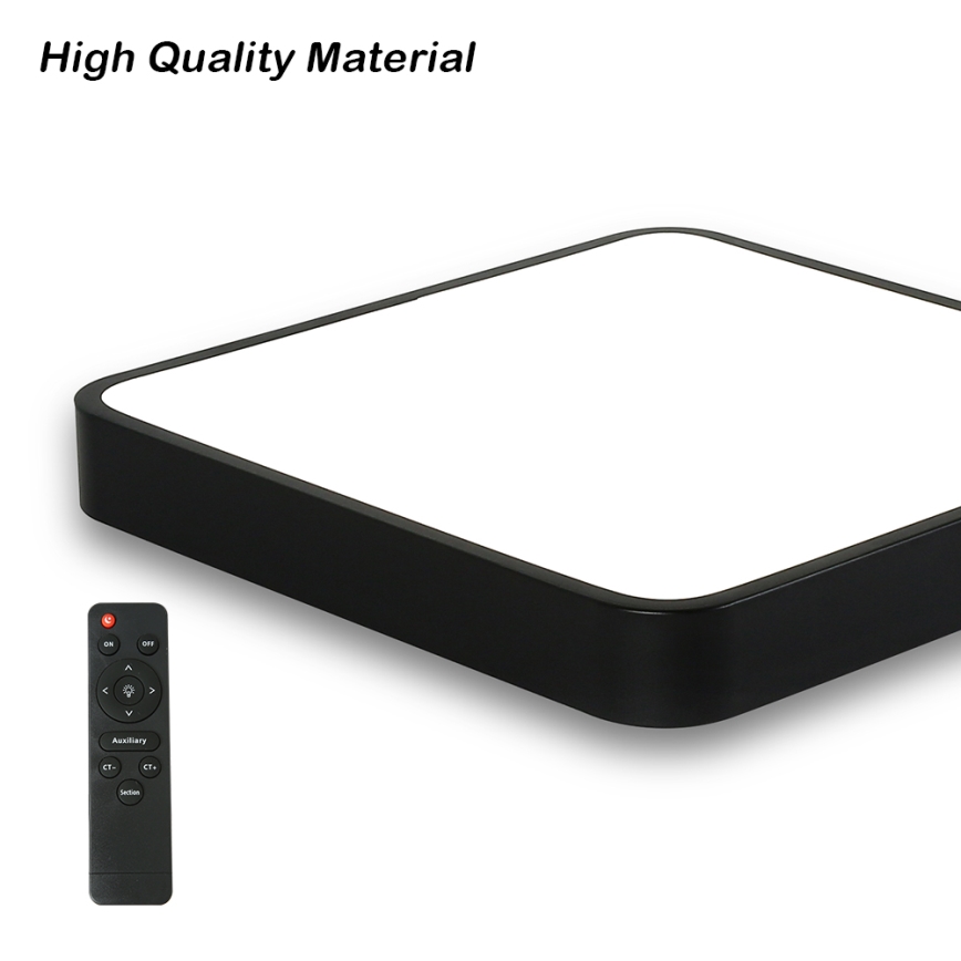 Brilagi - LED regulējams griestu gaismeklis POOL SQUARE LED/36W/230V 3000-6000K 40x40 cm melns + tālvadība