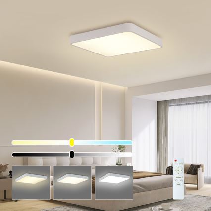Brilagi - LED regulējams griestu gaismeklis POOL SQUARE LED/48W/230V 3000-6000K 50x50 cm balts + tālvadība